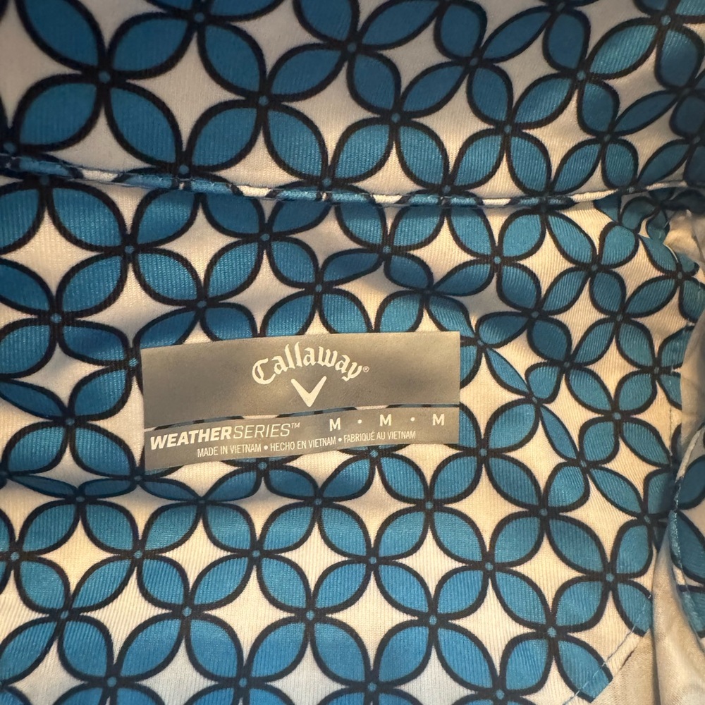 NWT Callaway Women’s Geometric Long Sleeve Top Sun Protection Golf Shirt Medium - Picture 6 of 7